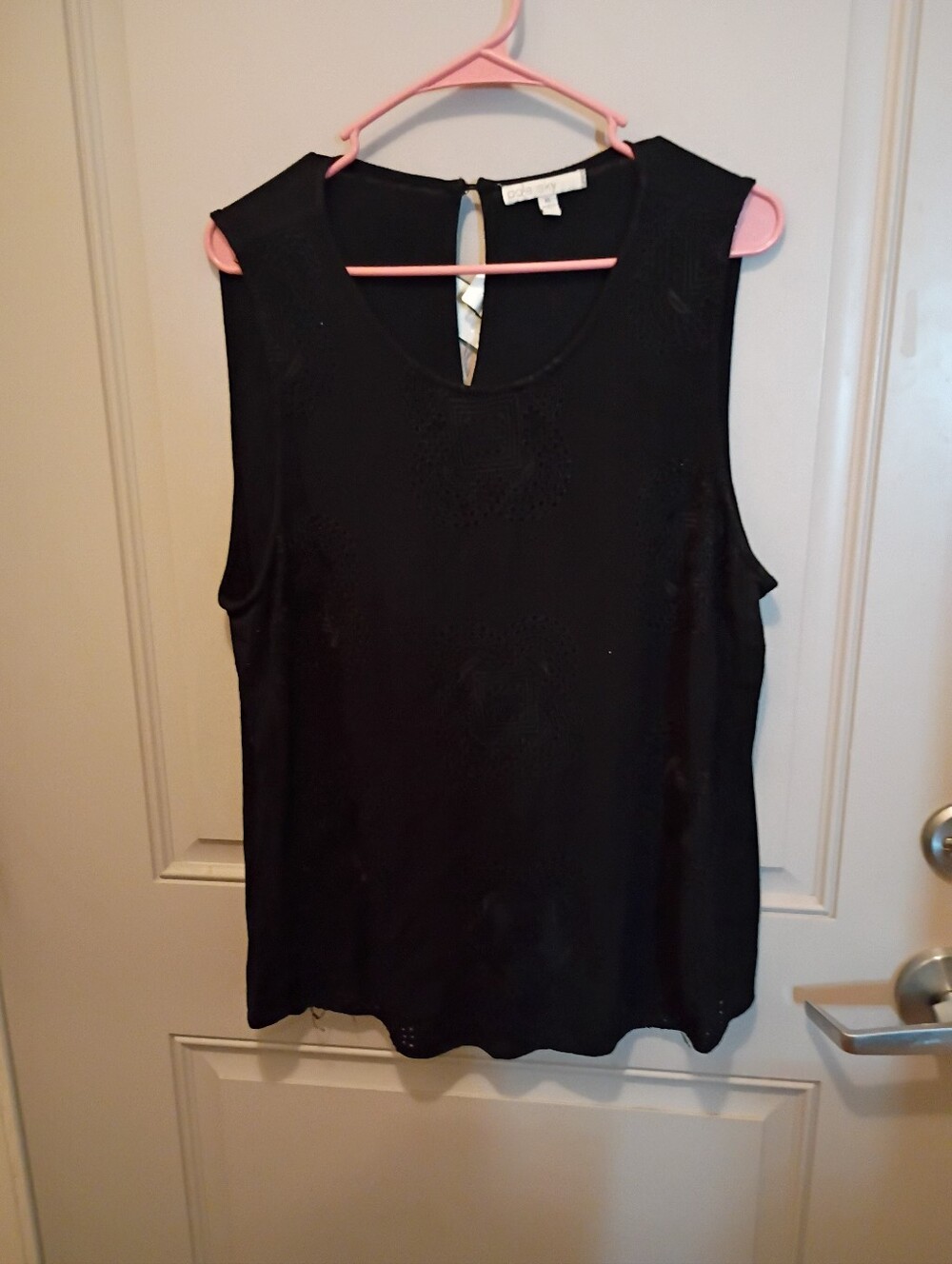 Pale Sky Women's Black Lace Tank Top Size XL